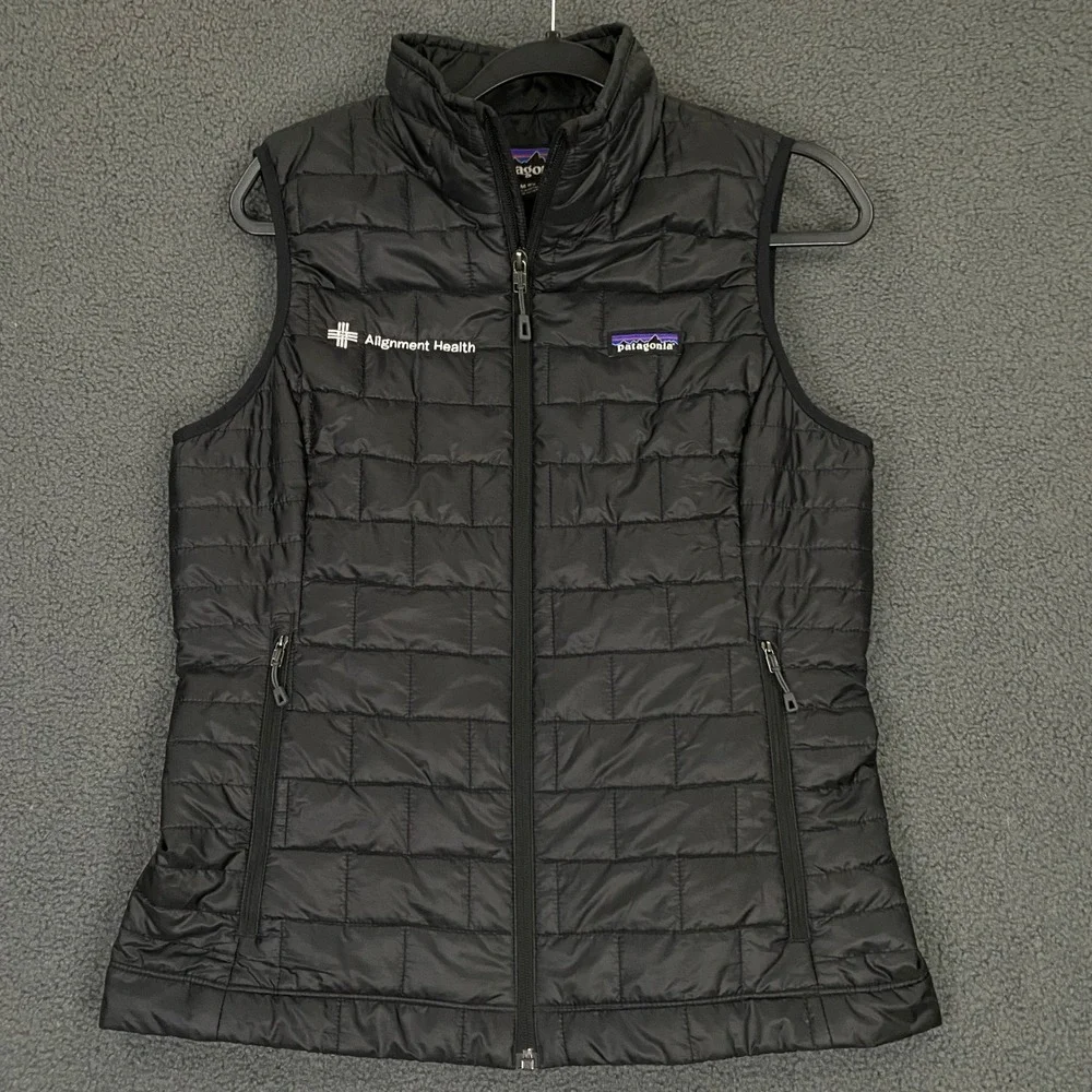 Patagonia Nano Puff Vest Womens Medium Black Alignment Health Quilted Puffer